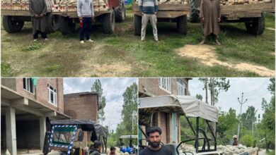 कुलगाम पुलिस ने 6 वाहन जब्त किए तथा 6 चालकों को गिरफ्तार किया